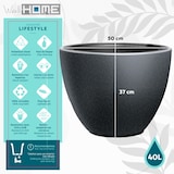thumbnail of WellHome - Blumentopf Modell "Ordesa Collection" Ø50cm Anthrazit