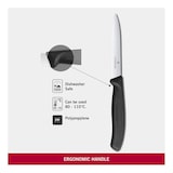 thumbnail of Victorinox Swiss Classic, spelucchino, lama ondulata da 10 cm, manico nero.