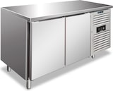 thumbnail of KLIMAITALIA Edelstahl-Gefriertisch mit 2 belüfteten Türen. Automatisches Auftauen. Temperatur -22°C/-18°C.  Maße LxWxH 136x60x86 cm. SNACK2100BTF