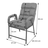 thumbnail of Silla de comedor HWC-K40, silla tapizada, 160kg respaldo cargable regulable metal ~ tela/textil rosa