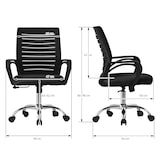 thumbnail of Ergonomischer Bürostuhl mit Armlehnen Netzgewebe Schwarz mit Rollen
