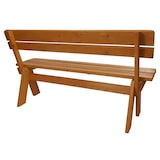 thumbnail of Gartenbank | HxBxT 86x148x54cm | Sitzhöhe 45cm | Massiv-Holz 148cm | Honigfarben | Sitzbank Holzbank Parkbank