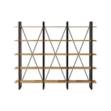 thumbnail of Dmora Libreria Dangelin, Scaffale da ufficio, Mobile portalibri, Biblioteca, 220x34h180 cm, Quercia