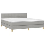 thumbnail of vidaXL Boxspringbett mit Matratze & LED Hellgrau 180x200 cm Stoff