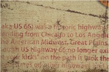 thumbnail of BISCOTTINI Druck auf leinwand aus antikierter rohjute 'route 66' l90xpr2xh60 cm. 2x90x60 cm