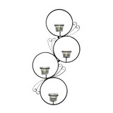 thumbnail of DanDiBo Wandteelichthalter Metall Schwarz Rund Wandkerzenhalter 60 cm Teelichthalter Wand Teelicht Wandleuchter Schmiedeeisen