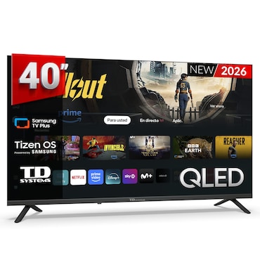TD Systems - Smart TV 40 pulgadas QLED. Samsung Tizen OS 8.0. Sintonizador triple (DVB-T2/C/S2). Samsung Gaming Hub. TV 2026 - M40QC22TIZEN