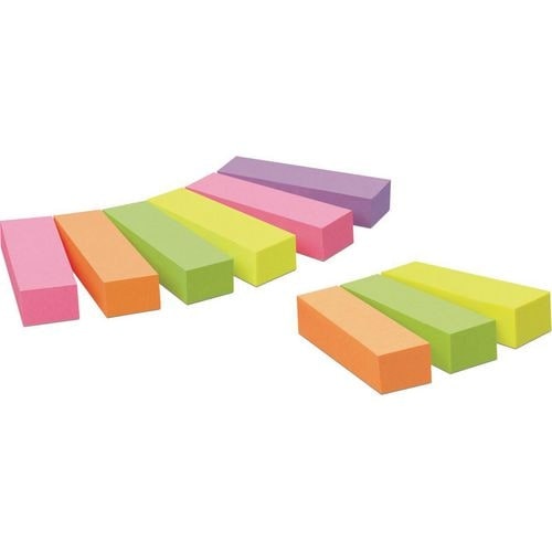 Post-it Index-Haftstreifen Rechteckig 1,5 x 5 cm Farbig sortiert 670P63 9 Stück à 100 Streifen