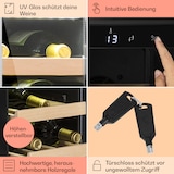 thumbnail of Klarstein Vinovilla  Weinkühlschrank 50l / 20 Flaschen Glastür Edelstahl Edelstahl