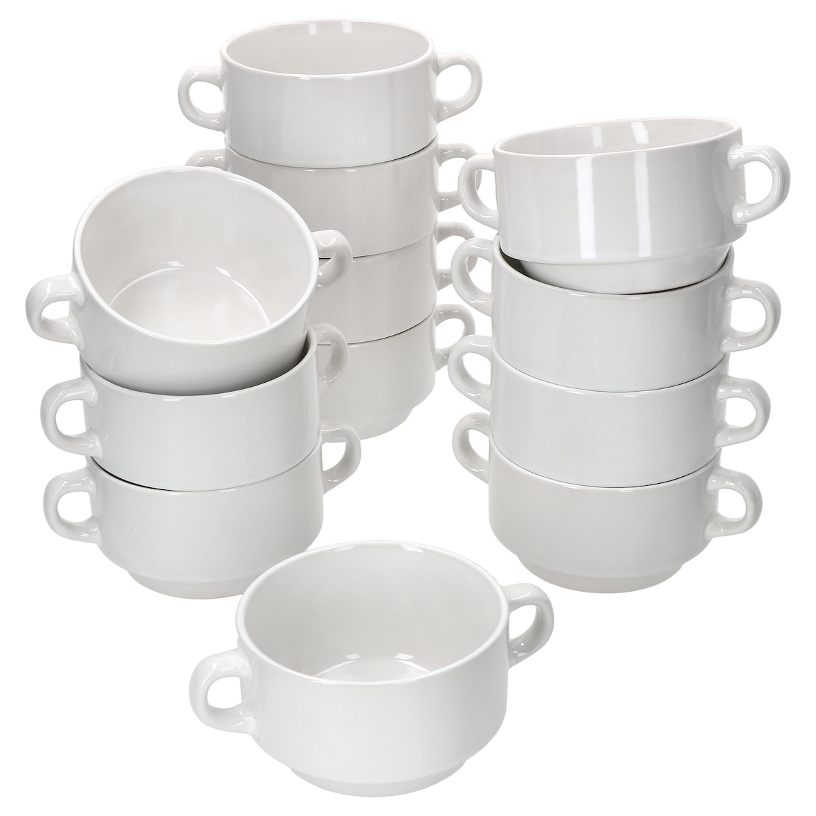 12er Set Stiva Suppenschale weiß 250 ml