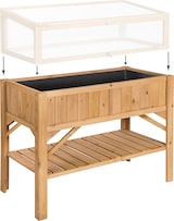 thumbnail of tectake Hoge plantenbak met plank en kweekopzet 119x57x124cm 119 x 57 x 90 cm Bruin