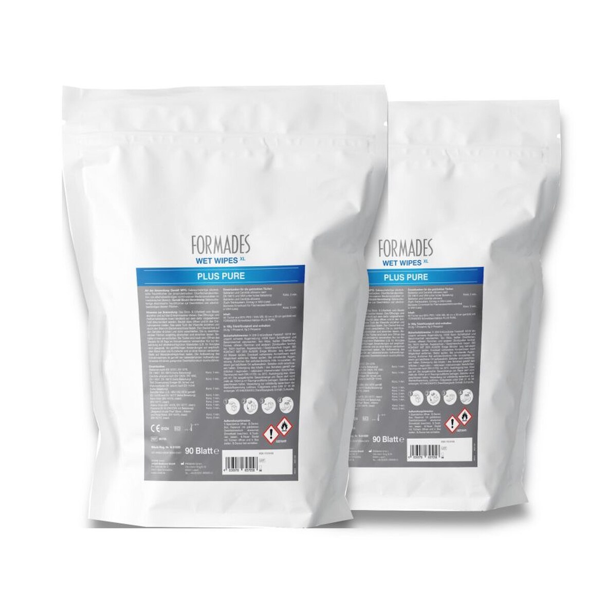 FORMADES WetWipes PLUS Pure XL -  Desinfektionstücher - 2 x 90 Blatt