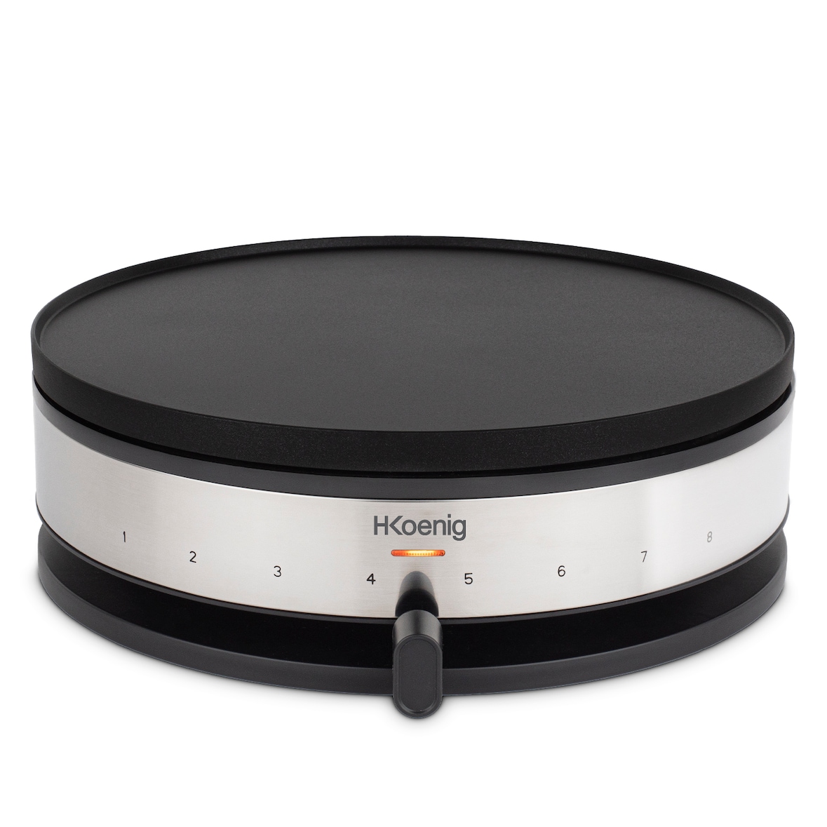 H.Koenig KREP56 Crêpes, Mini, Pancakes, Thermostat bis 230 ° verstellbar, Antihaftbeschichtung, 1500 W, Schwarz