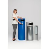 thumbnail of PROREGAL Kombiascher mit Einflügeltür | Ascher innen | 70 Liter, HxBxT 104,5x42x42cm | Verzinkter Stahl | Blau | Mülleimer Aschenbecher Abfalleimer
