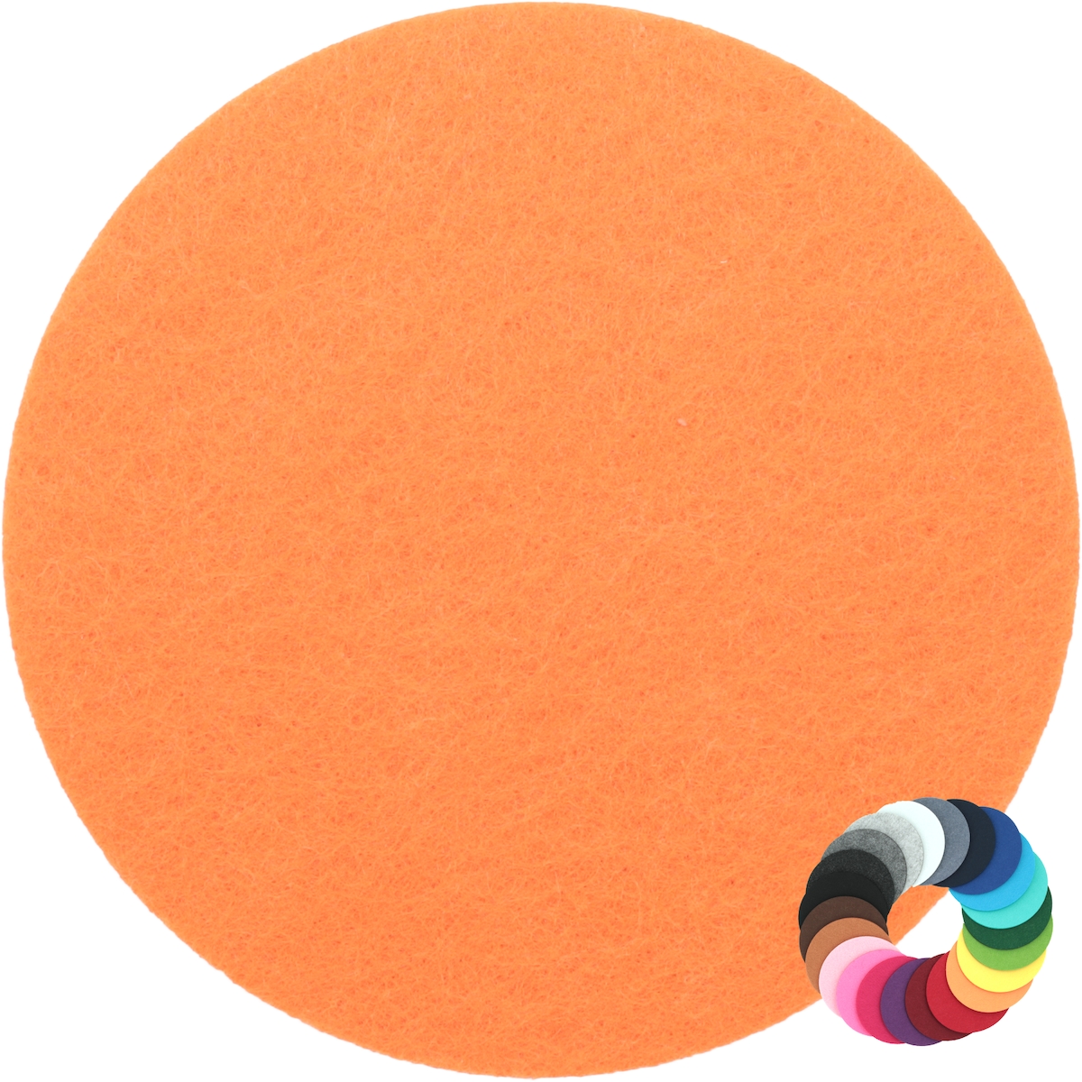 BIASTO - Premium Filz Untersetzer - rund 25cm - Farbe: orange (HF002). Design Glas-Untersetzer für Getränke, Tisch, Bar, Tasse, Vase