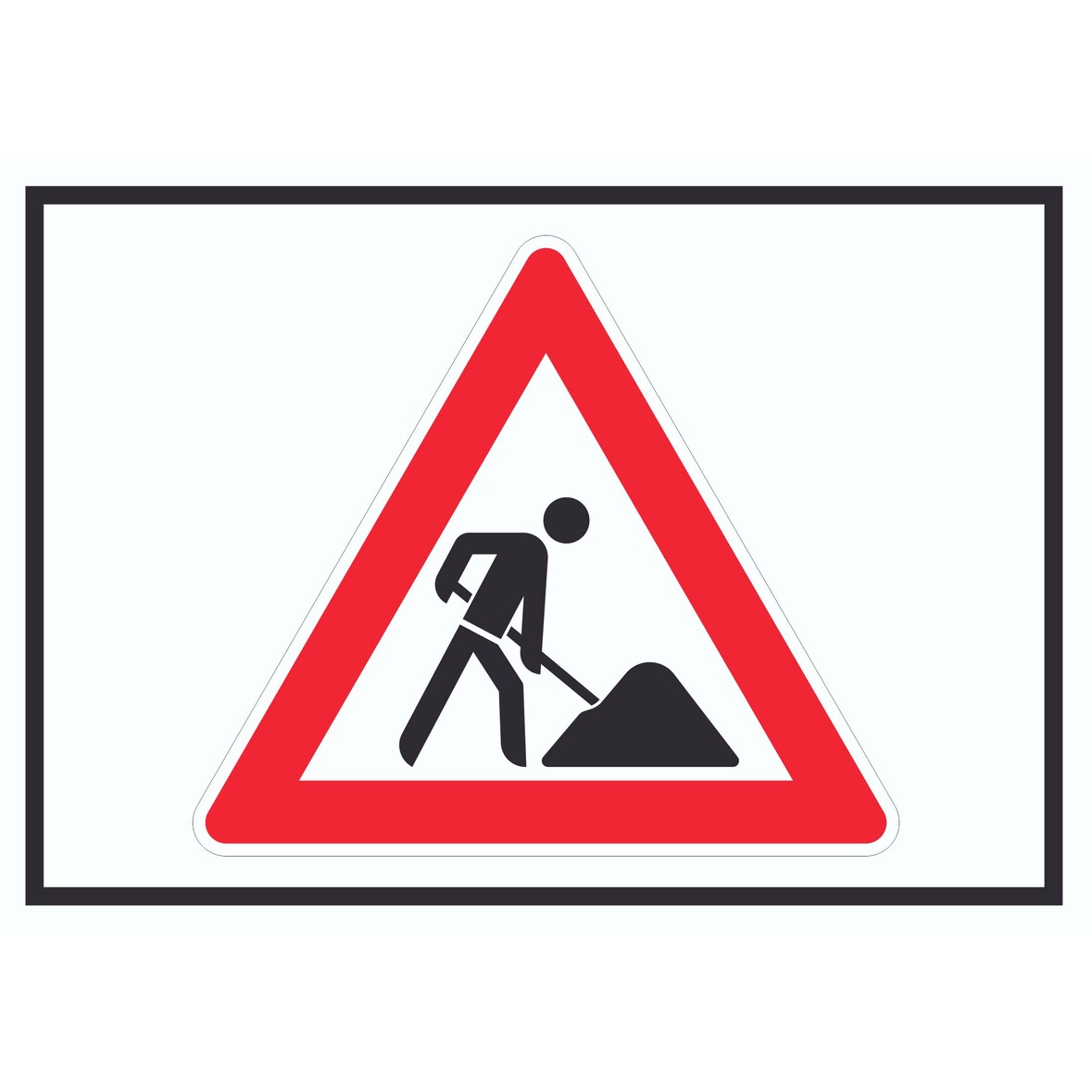 Achtung Baustelle Symbol Schild Arbeitsstelle A0 (841x1189mm)