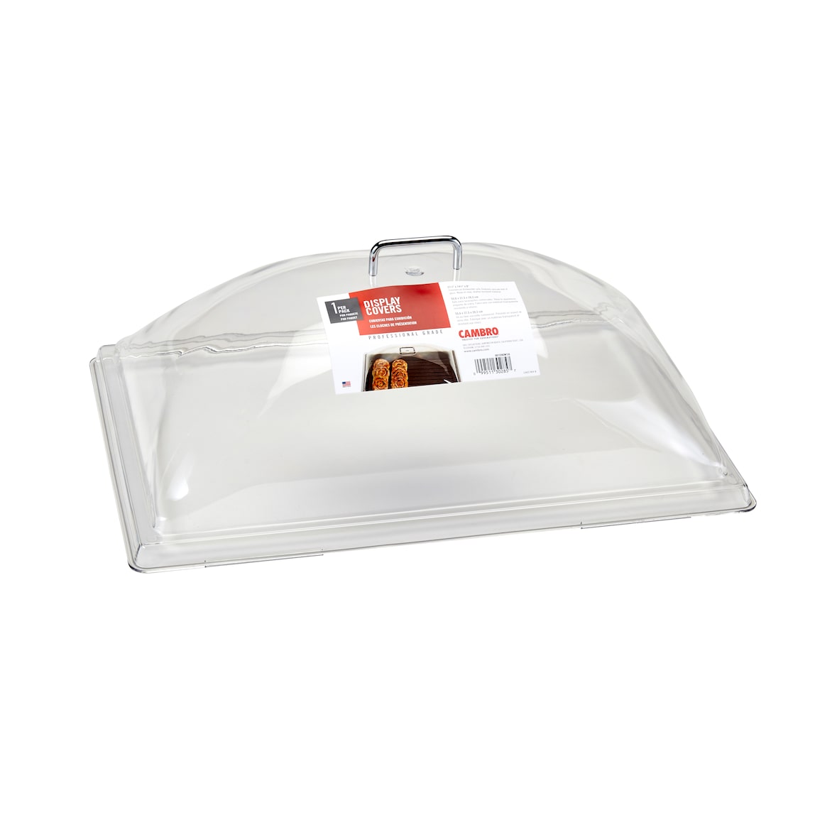 CAMBRO DD1220CW-135 - Cubierta abovedada sin abertura - 50,8 x 30,5 x 16,8 cm - Transparente