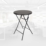 thumbnail of BRASQ Statafel Set van 4 Zwart ø80 x 110cm - Inclusief 4x Statafelrok - Bartafel - Vouwtafel - Inklapbaar - kunststof en metaal voor binnen en buiten