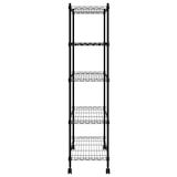 thumbnail of vidaXL Opbergrek 5-laags met wielen 250 kg 75x35x155 cm zwart