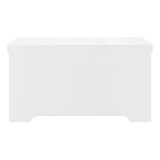 thumbnail of Nachtkästchen niedriger Nachttisch ohne Schublade Kiefer massiv Weiß 90.20-K15W