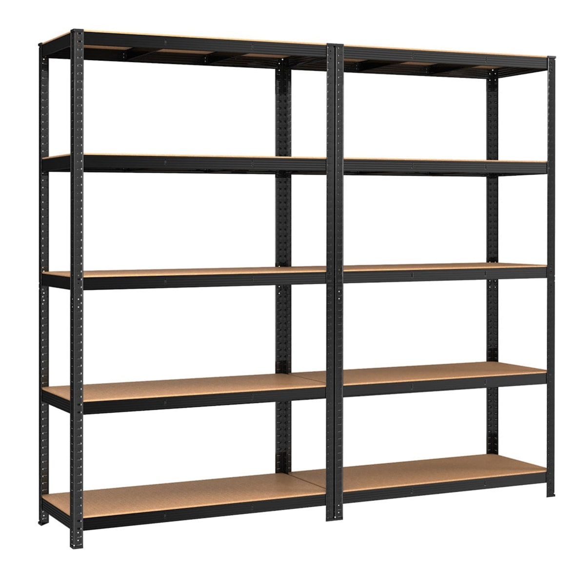 Helloshop26 - Robuust 5-laags stellingsysteem 60 x 120 x 200 cm stalen opbergkast montage zonder gereedschap garageplank voor 12_0005570