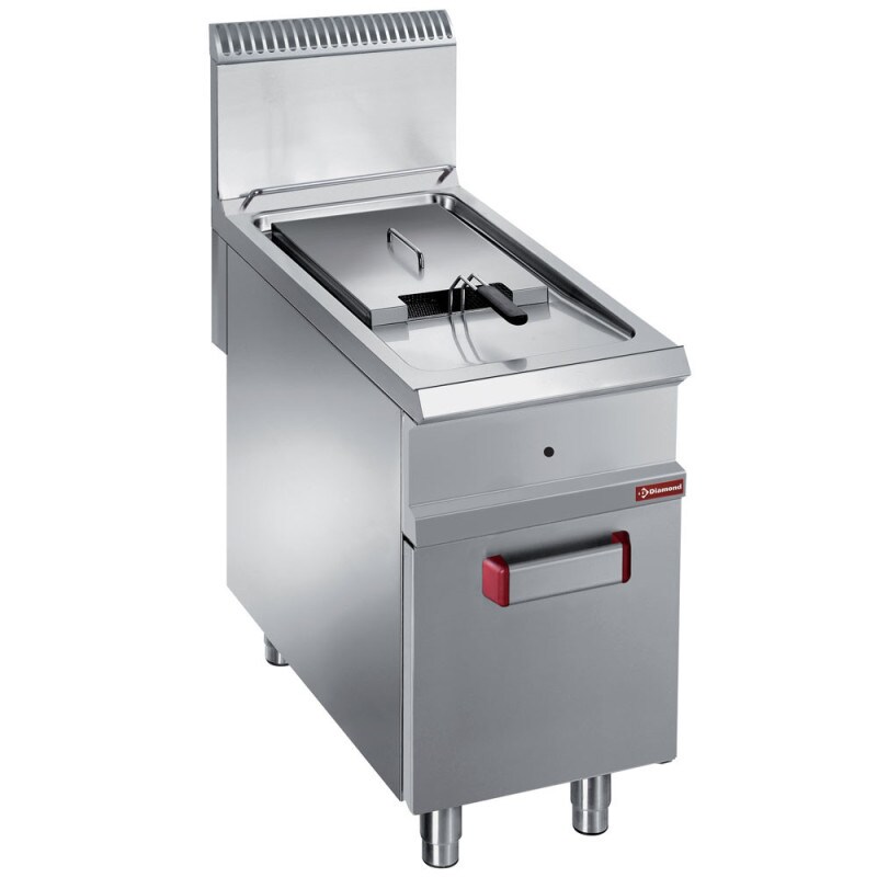 Friteuse gaz cuve 18 litres sur meuble - Diamond