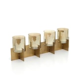 thumbnail of Bazar Bizar Bougeoir en laiton et verre 53x13x16.5 cm or