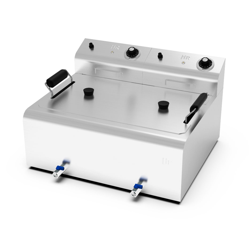 Freidora Industrial Eléctrica Simple Con Grifo 20L FD20L600 de HR Fainca