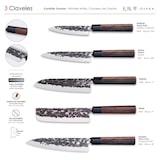 thumbnail of 3 Claveles Osaka - Cuchillo Usuba 18 cm de Estilo Asiático Forjado a Mano