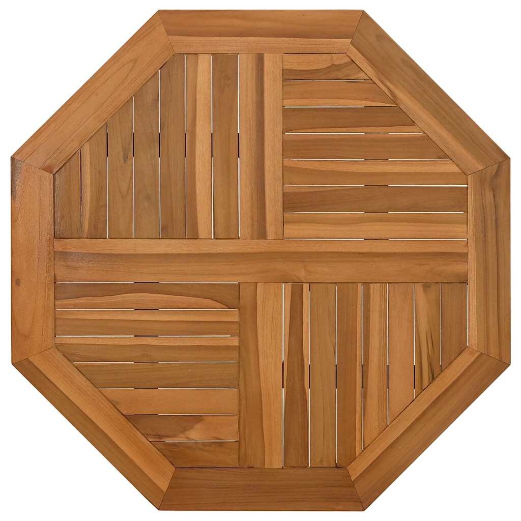 vidaXL Tischplatte 80x80x2,5 cm Achteckig Massivholz Teak
