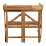 thumbnail of Table à planter HWC-L18, table de jardinage, table à fleurs, étagère à plantes, pliable, en bois d'acacia, certifiée MVG, marron