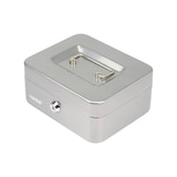 thumbnail of HMF Geldkassette abschließbar, Kasse mit Münzeinsatz, 5 Münzfächer, 20 x 16 x 9 cm, Silber