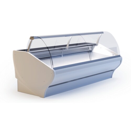 Gastro Kühltisch Kühltheke Frischetheke Fleischtheke 3125x1155x1220+10mm 3,0m2 weiß Polarny Basia Neo