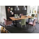 thumbnail of SIT Möbel Tree edge eettafel 140x80 cm | 26 mm blad acacia | onderstel staal antiek zwart | B 140 x D 80 x H 77 cm | 07107-21 | Serie TAFEL & BANKEN