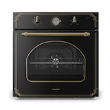 thumbnail of Victoria Einbaubackofen Retro-Design 9 Funktionen 50-250°C schwarz Schwarz