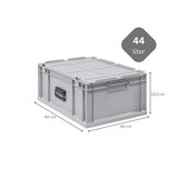 thumbnail of PROREGAL 12x Eurobox NextGen Portable | HxBxT 23,5x40x60cm | 44 Liter | Eurobehälter, Transportbox, Transportbehälter, Stapelbehälter