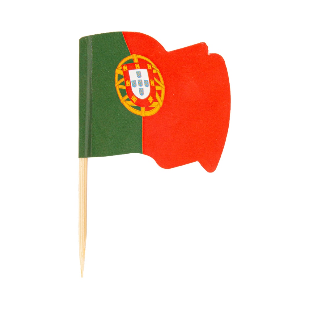 Bandeiras "Portugal"  4X3/6,5 Cm Sortido Madeira (144 Unidades)
