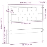 thumbnail of vidaXL Kopfteil Sonstiges Braun und Taupe 90 cm Massivholz Kiefer