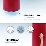 thumbnail of Poubelle de cuisine automatique 42L SOHO Rouge mat en acier INOX avec cerclage