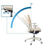 thumbnail of Ergonomische bureaustoel Skandis zonder hoofdsteun beige / wit frame hjh OFFICE