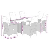 thumbnail of vidaXL 7-tlg. Garten-Bistro-Set mit Kissen Beige Poly Rattan
