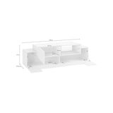 thumbnail of Dmora Mobile porta TV Pablo, Credenza bassa da soggiorno, Base porta TV, 100% Made in Italy, cm 160x45h51, Bianco lucido e Acero