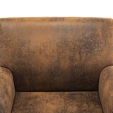 thumbnail of Helloshop26 - Fauteuil chaise siège lounge design club sofa salon marron synthétique daim 1102206/3