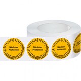 thumbnail of Dreifke® Prüfplakette Nächster Prüftermin, 28-33, gelb, Folie, ablösbar, Ø 15mm, 1000 Stk.