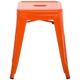 thumbnail of Lot de 4 tabourets bas au style industriel Armin en métal Orange
