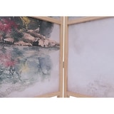 thumbnail of Paravent HWC-O70, Trennwand Sichtschutz Raumtrennung Naturmotive Holz MVG Polyethylen 170x227cm ~ Berge