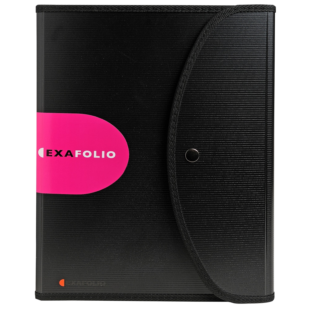Exacompta Fächermappe Exafolio mit Notizblock und Tasche, 6 Fächer. 25,5x33cm für DIN A4 - Exactive