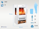 thumbnail of PURLINE Bodenstehender Elektrokamin in Weiß mit WiFi App Steuerung CHE-720 W