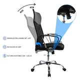 thumbnail of DASCK – Sedia da Ufficio Ergonomica con Schienale in Rete, Altezza Regolabile e Ruote Girevoli a 360° – Base Cromata e Braccioli Fissi