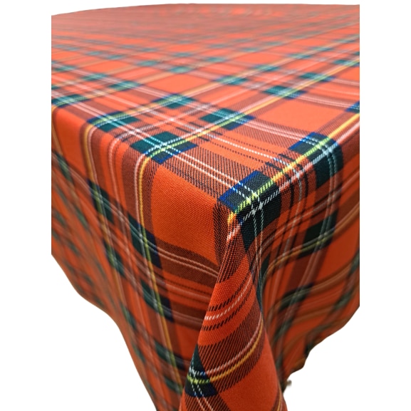 Toalha de Mesa de Natal Xadrez Vermelha 150 x 150